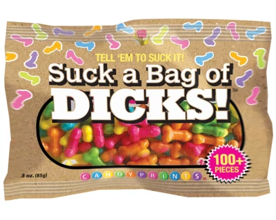 LITTLE GENIE Candy Tell 'Em To Suck a Bag of Dicks! Penis shaped Candy