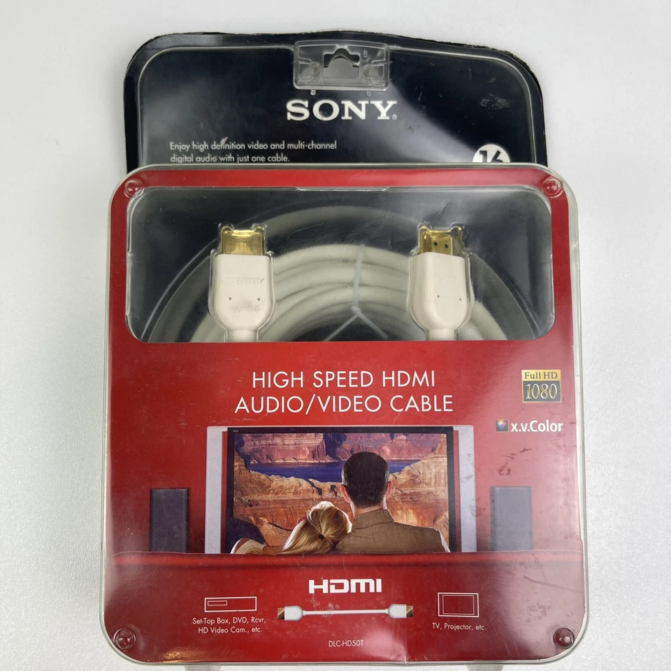 Sony High Speed HDMI Audio Video Cable Vertical Connector 16ft DLC HD24T Play PS - Image 2 of 4