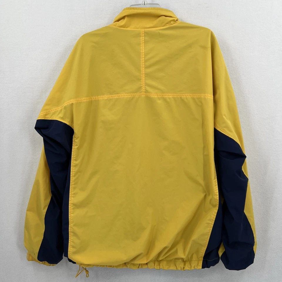 LL Bean Outdoors Vintage Lined Windbreaker Jacket Tall Large Yellow Blue Spots - Image 3 of 4