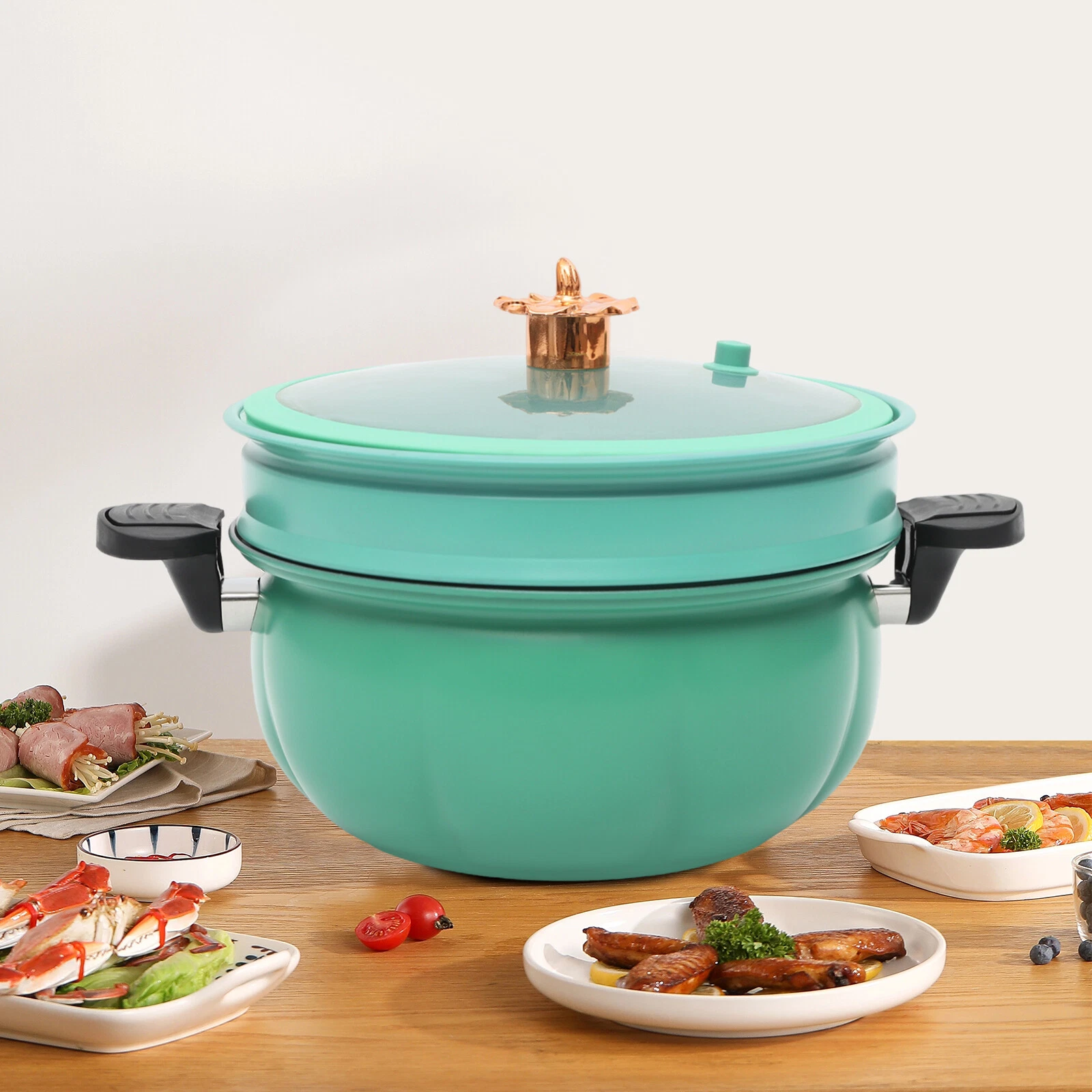 Micro Pumpkin Shaped Pressure Cooker Pot Stove Top Pressure Cooker With Steamer