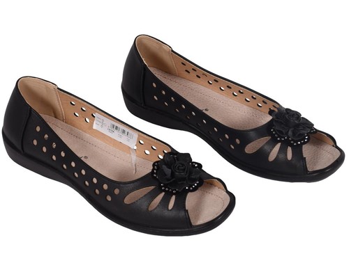 Women Slip on Sandals Open Toe Flat Pump Breathable Comfort Flower Shoe Size 3-8 - Picture 8 of 44