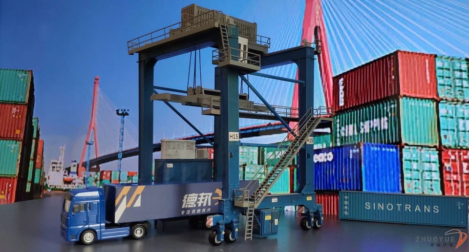 1/87 HO Ratio Train Railway Container Crane Gray Assemble Model Not Colored DIY - Image 2 of 4