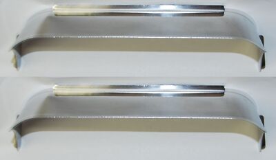 Custom Car Trim Green Headlamp Light Bulb Visors With Stainless Trim - Custom Car &amp; Truck Accessory - 7" Size Green Light