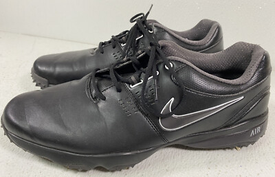 Nike Mens Air Rival III 628533-001 Black Golf Cleats Shoes Sneakers Size 9