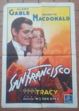 SAN FRANCISCO SPENCER TRACY CLARK GABLE MANIFESTO POSTER 1F 1ED 1936 SOUBIE