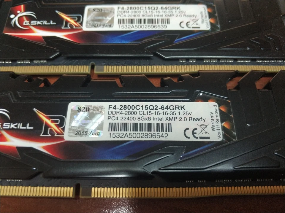 G.Skill Ripjaws DDR4-2800 CL15-16-16-35 1.25v 4x8GB RAM PC4-22400 - Image 2 of 3