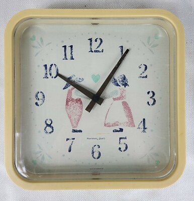 Vintage 1984 Burwood Products New Haven Country Couple Kitchen Clock No. 2636 (6
