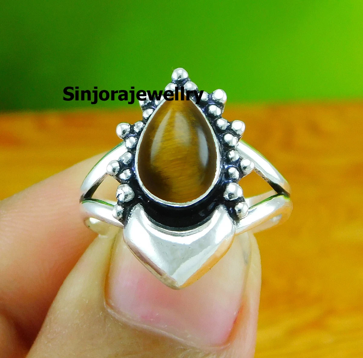 Anello Occhio Di Tigre Tondo E Argento 925 - Anelli Occhio Di Tigre Tondo E Argento 925 Anello Occhio Di Tigre Tondo E Argento 925 - Anelli Occhio Di Tigre Tondo E Argento 925