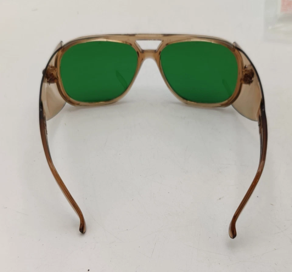 Vintage New Old Stock ADEN Safety Glasses w/ Side Shields Green Lens Very Cool! - Image 4 of 4