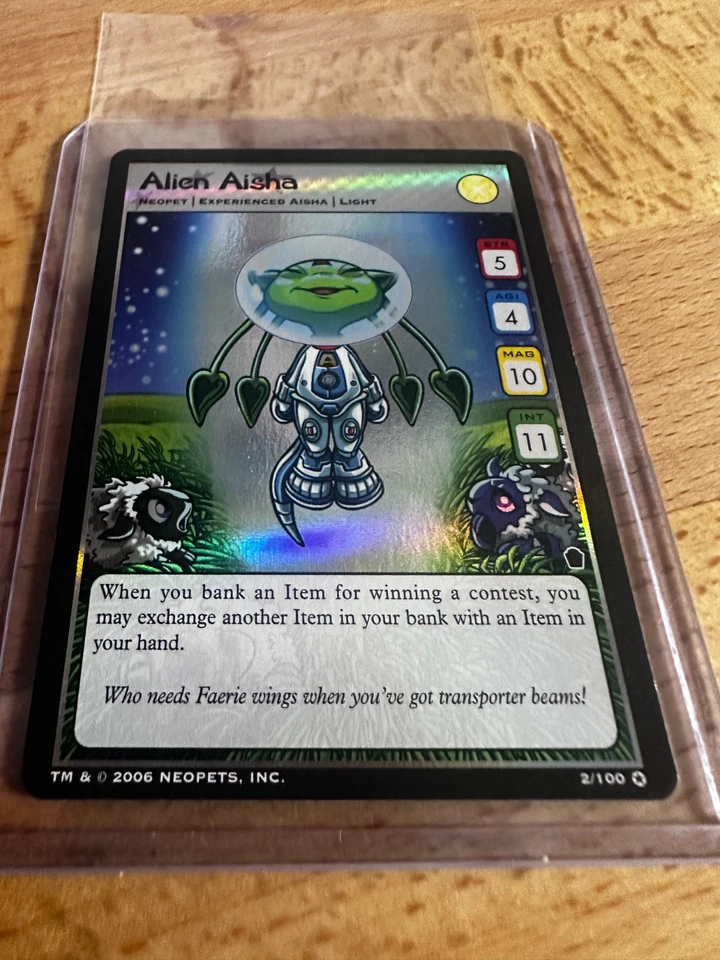 Neopets TCG Alien Aisha 2/100 HOLO ULTRA RARE NM The Haunted Woods - Image 3 of 4