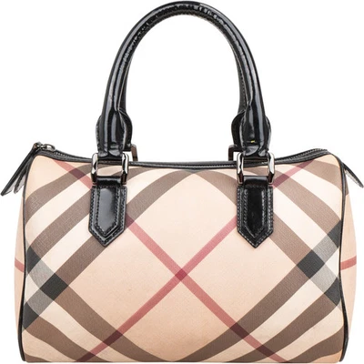Burberry Nova-Check Monogram Boston Handbag Tasche - Bild 1 von 4