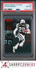 2000 ULTIMATE VICTORY #62 CURTIS MARTIN JETS HOF POP 1 PSA 10