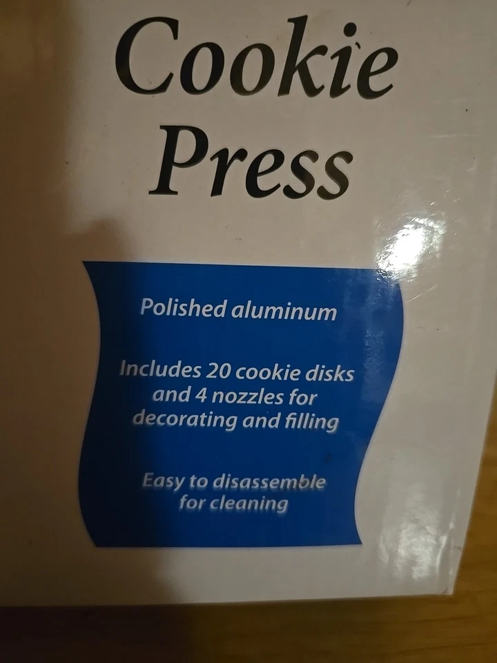 Juego de herramientas de prensa de galletas manual CucinaPro con 20 discos y cuatro boquillas de glaseado NUEVO Foto 2 de 4