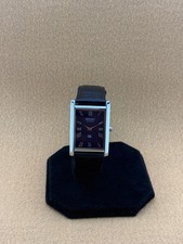 RARE BLUE SILVER Vintage Seiko Slim Quartz Men’s Wristwat-black strap