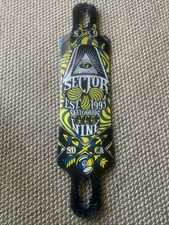 sector 9 longboard deck 39” X 9.5 Fiber flex & Wood Drop Trough Illuminati Skull