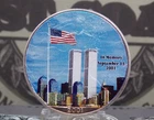 2001 American 1oz Silver Eagle 9/11 *IN MEMORY* Twin Towers Colorized Round