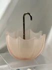 fenton art glass pink umbrella candy dish