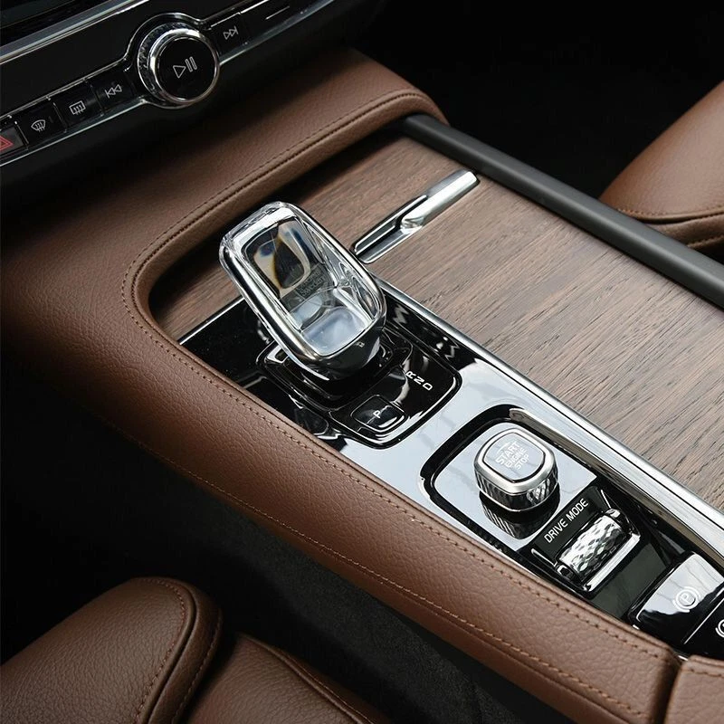 Rivestimento Pomello Cambio In Pelle Scamosciata Per Volvo – XC60, S90, XC90, V60, XC40, Ecc. (Nero)