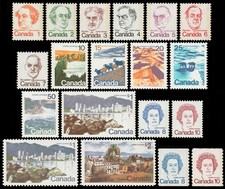 Canada Scott 586-605 (1972-76) Mint NH VF, Cat. Value $19.30 B