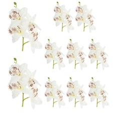 10Pcs 7.1in Artificial Flowers for Floating Candle Centerpiece, Milky White