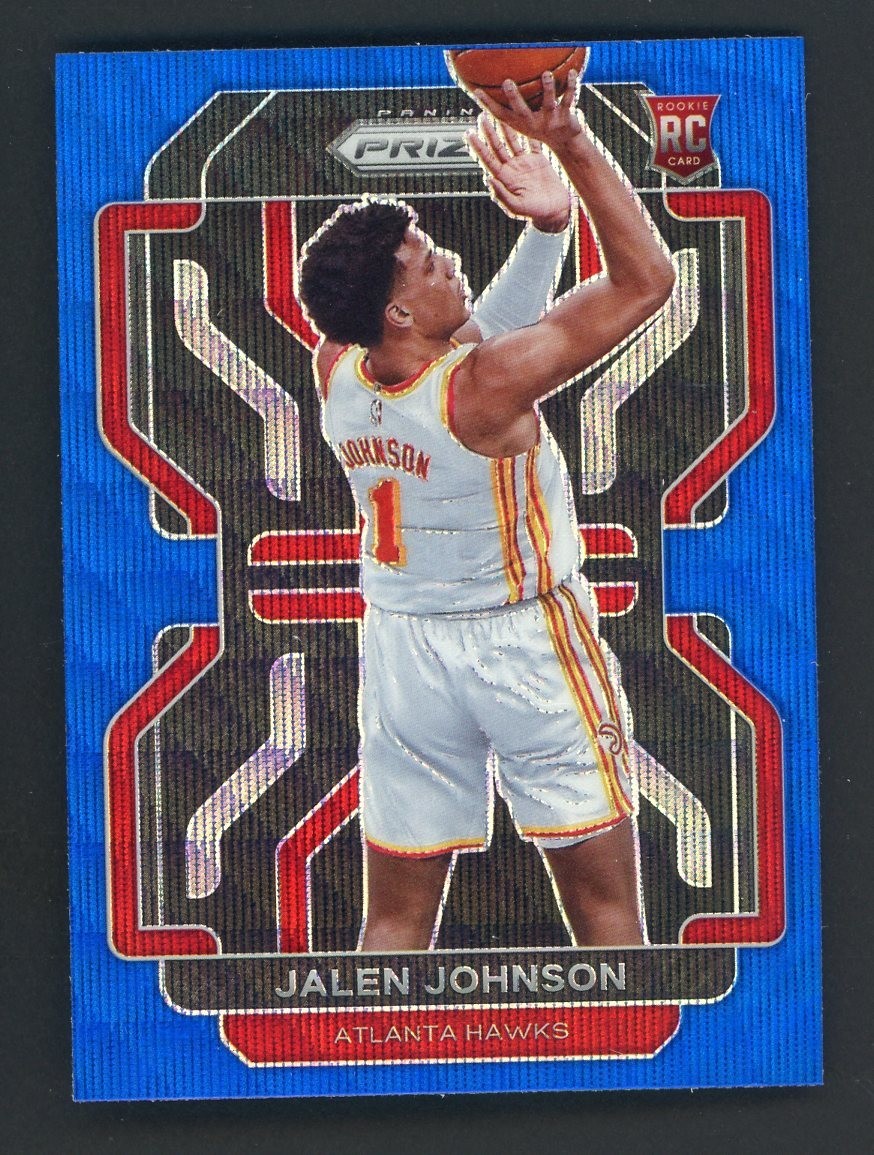 2021-22 Panini Prizm Jalen Johnson Atlanta Hawks RC Rookie #305 Blue Wave