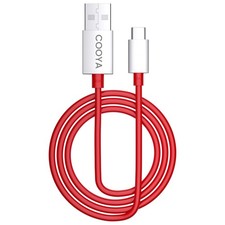 COOYA USB C Charging Cable 80W for OnePlus 13 15 39.37 inches 100 cm , Red
