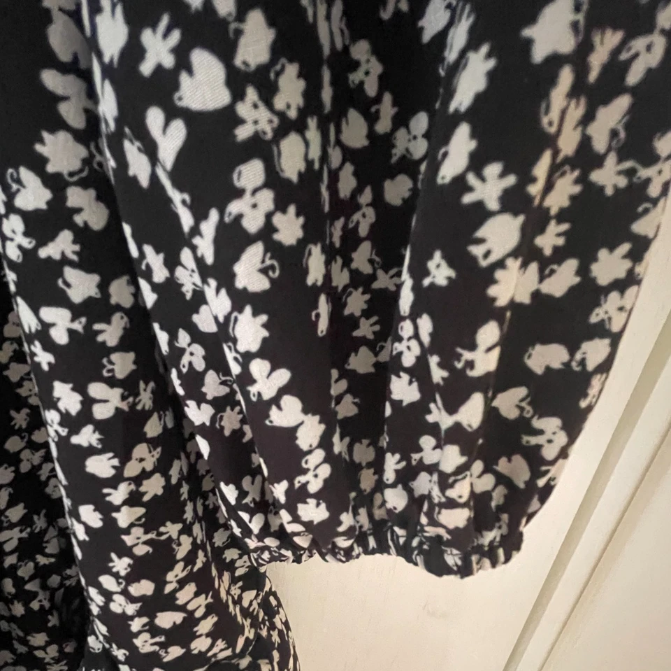 schönes, schwarz gemustertes Midikleid in Größe 5XL - Bild 4 von 4