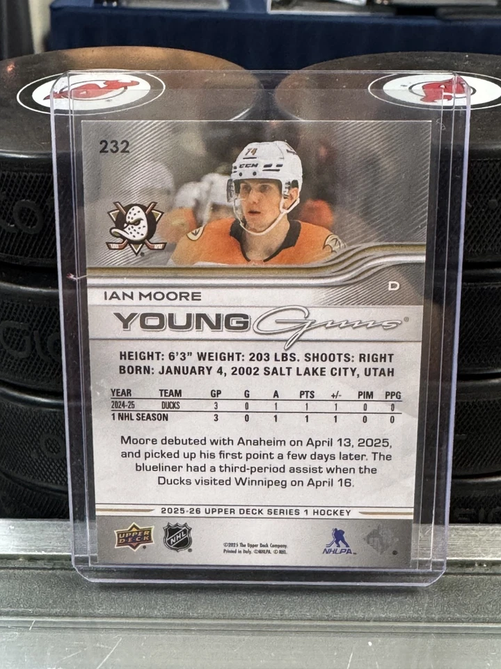 IAN MOORE - Anaheim Ducks - 25/26 HIGH GLOSS YOUNG GUNS /10 - Image 2 of 4