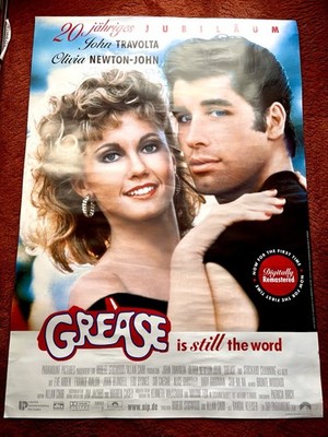 Grease Kinoplakat Poster A0, 84x119cm, GEROLLT, John Travolta, O. Newton John