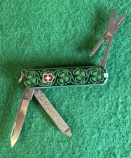 Victorinox 58mm Swiss Army Knife Celtic Irish Shamrock Stocking Stuffer!