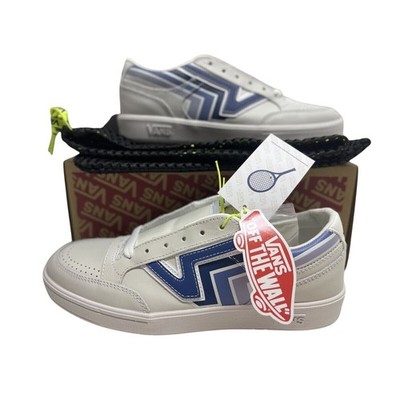 New Vans Sneakers Penn Lowland Comfycush Blanc de Blanc White Navy Men 8 Tennis