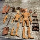 VINTAGE 1960s Marx JOHNNY WEST Action Figure Toy Broken Legs Parts