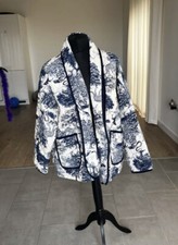 Sold Out Toile De Jouy Tendenze White & Blue Quilted Jacket Uk 18 Dior Inspired