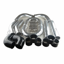 Universal 3 Inch Aluminum Turbo Intercooler Piping Pipe Kit Clamps Couplers
