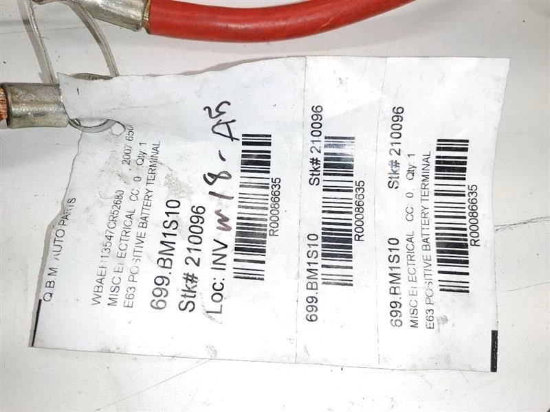 BMW 650I E63 2007 terminal de batería positiva Foto 4 de 4