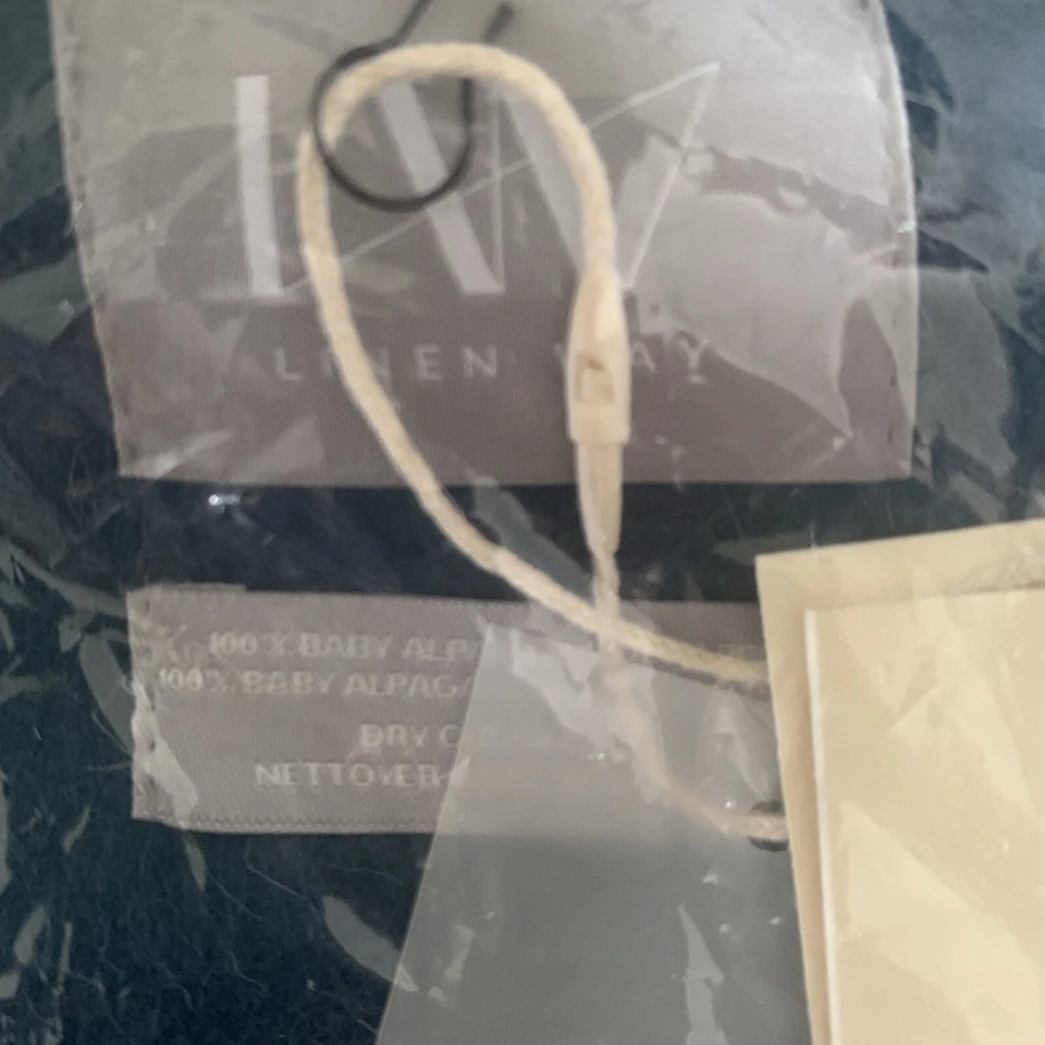 Linen Way Paris Baby Alpaca Throw Turquoise Blue 50 x 70 (235gsm) - Image 4 of 4