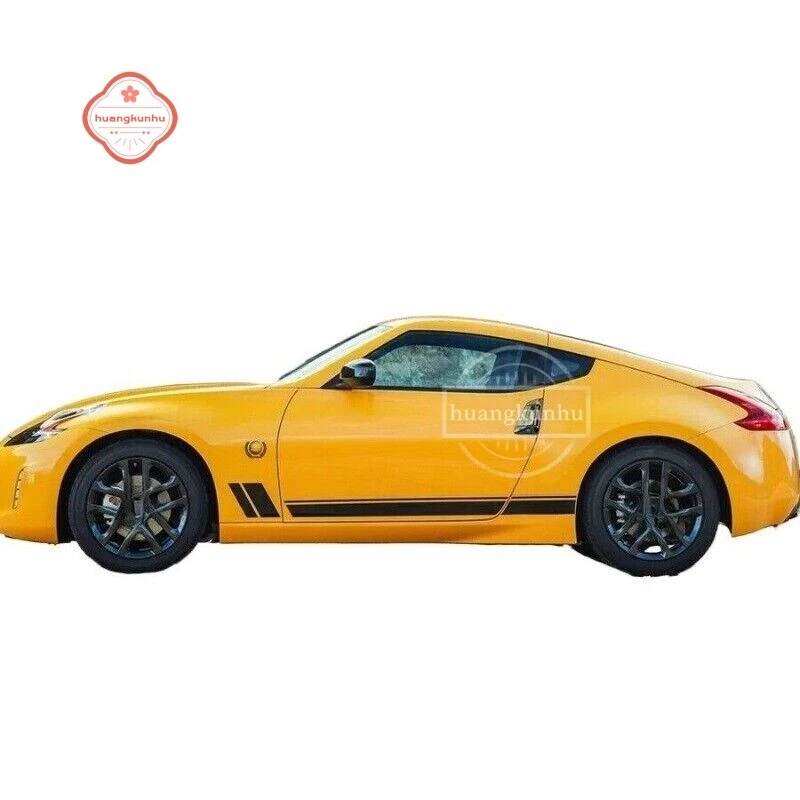 PARA Nissan 370Z Nismo Capó Carreras Rayas Gráfico Capó Coche Pegatina Calcomanía Lateral Foto 3 de 4