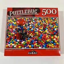 PUZZLEBUG CraZart 18.25" X 11" Puzzle 500 Piece BUBBLE GUM MACHINE & LOTS OF GUM