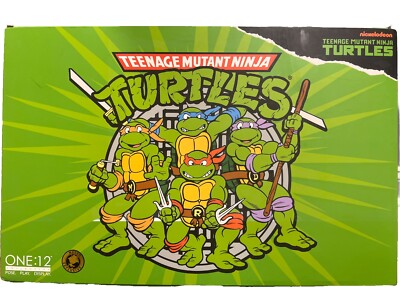Mezco One: 12 Teenage Mutant Ninja Turtles Deluxe Animated Series Edition New 