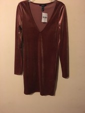 New Forever 21 Ladies Small Rose Career Short Length Long Sleeve Dress