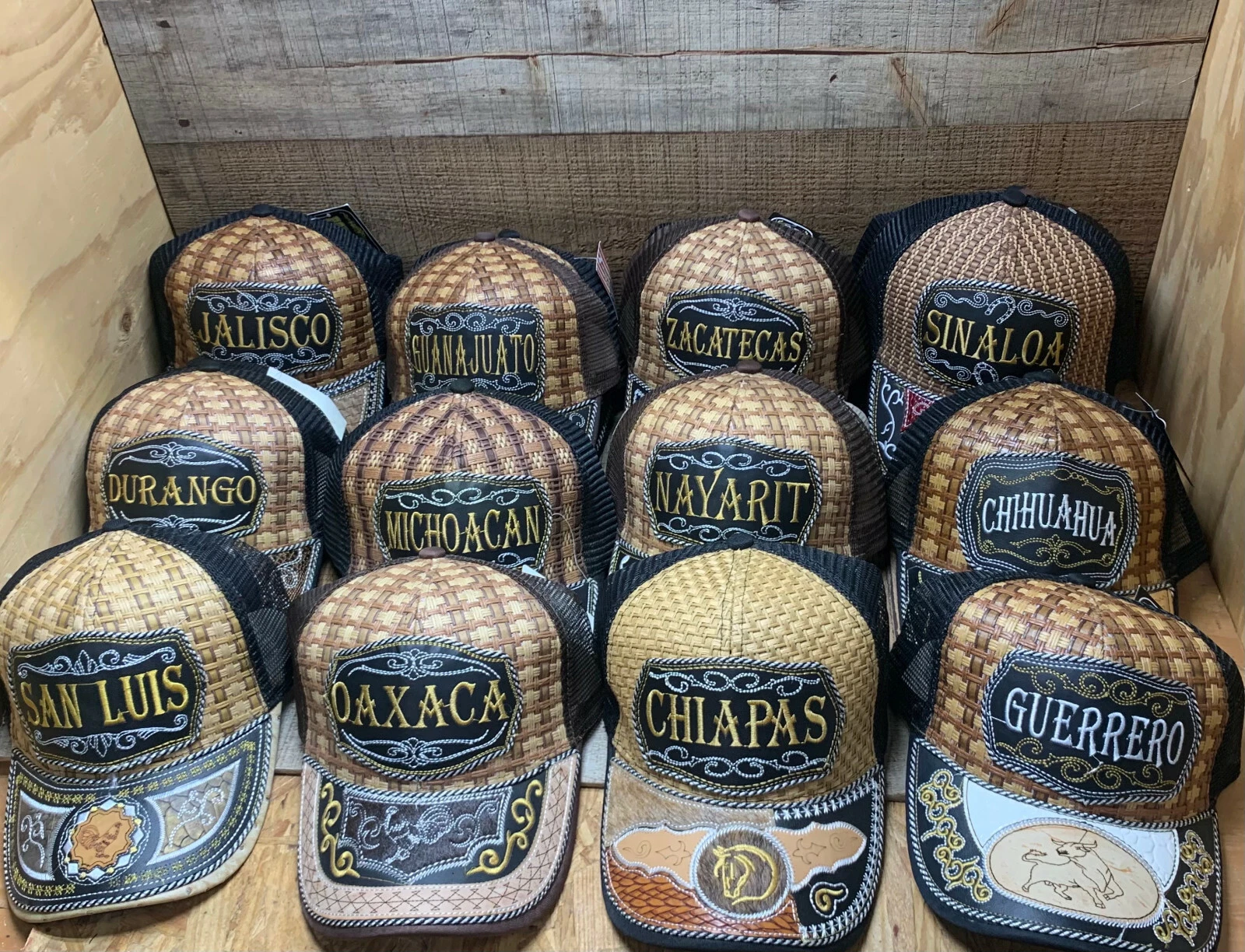 Gorra Charra Estados de Mexico Artesanal Hat Trucker Men Mexican States Cachucha