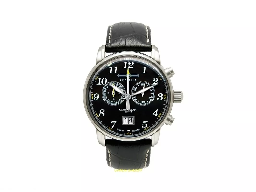 Chronograph From Zeppelin Aviator Watch Made IN Germany 7686-2 Quartz for Pilots