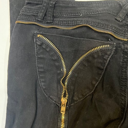 Deréon Jeans 13/14 Fleur De Lis Bling Gold Embroidery Zipper Gold Metal Logo - Picture 7 of 11