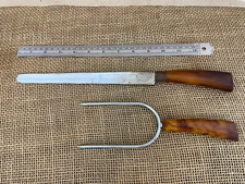 Sheffield England W Richardson Forever Sharp Bakelite Carving Set Knife Fork