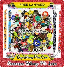 Disney Pins Assorted Lot Lanyard FREE LANYARD Trading Pin Lot New Pin Backsº