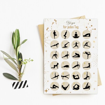 Postkarte  YOGA HELL Yogaübungen für jeden Tag DIN A6