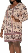 NWT - LUCKY BRAND 'PEASANT 7W90487' Multi-Color KNEE LENGTH DRESS - M