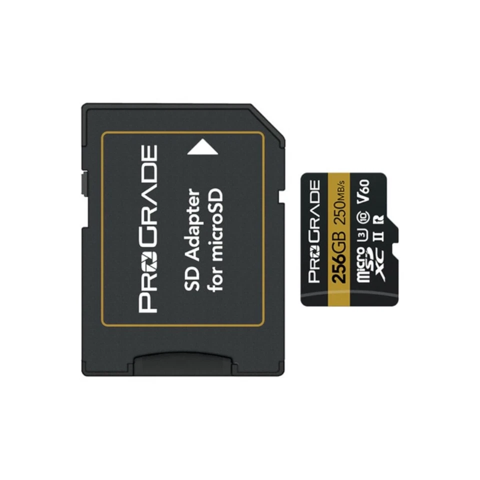 ProGrade Digital 256GB UHS-II microSDXC w/ SD Adapter (2-Pack) Sony Canon Nikon - Image 3 of 4