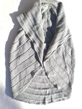 Dream Out Loud By Selena Gomez Gray Open Vest Sweater Size L/g