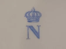 Antique Emperor Napoleon III French Royal Arms Porcelain Sevres Plate Dish Crown